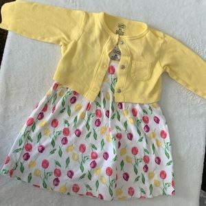 Luvable Friends 3-6 month Babygirl Flower Dress sleeveless